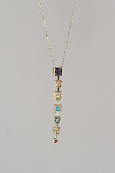 Beca Atelier قلادة أورورا موزاييك من الفولاذ