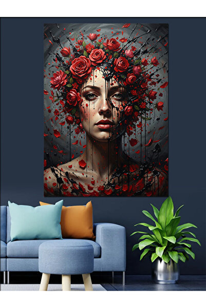 KanvasSepeti Floral Masked High quality oil painting Με υφή Canvas Canvas Pai...