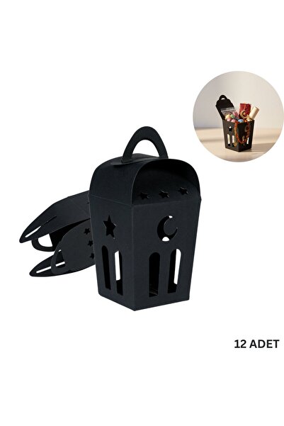 roco paper Ramazan Temalı Dekoratif Fener Kutusu, Ay Yıldız Kesim Hediyelik Ş...