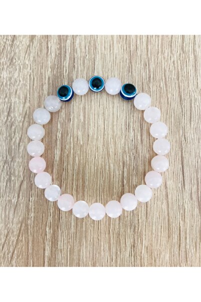 MK tasarım سوار من حجر العقيق الوردي الحقيقي - MKT.1.101.72 سوار مريح، مهدئ، ...