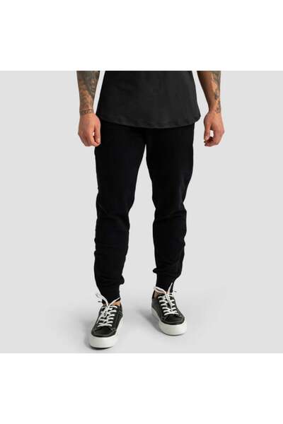 GymBeam Pantaloni de trening Limitless negri