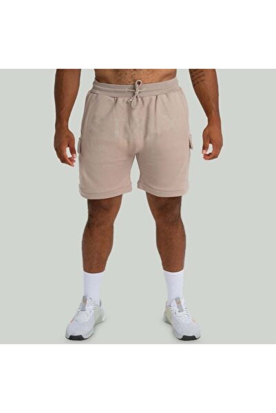 GymBeam Pantaloni scurți gri taupe