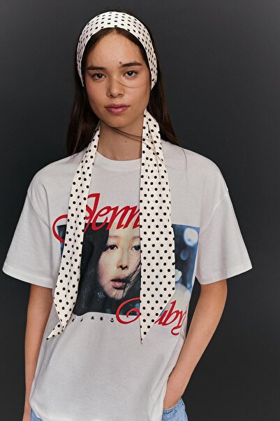 Bershka Puantiye kravat fular