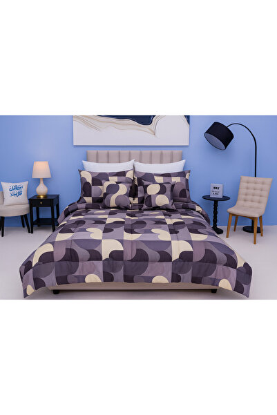My Home Floral patterned Duvet set for double bed, 6 pieces - size 240X220