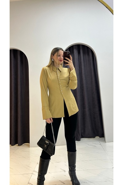 MERVENS Düğmeli Belden Oturtmalı Gömlek