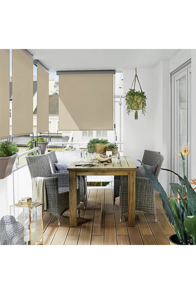 ENLIS Balkon Dikey Stor Tente 140x250 cm Gölgelendirme ve Mahremiyet Perdesi