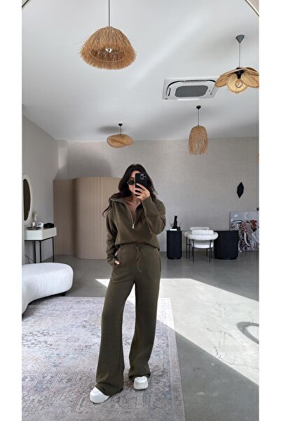 Buket Teke Khaki Zippered Thessaloniki Suit