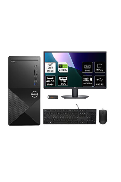 Dell Vostro 3030MT i7 12700 48GB 2TB SSD GT1030/4GB FDOS Masaüstü Bilgisayar ...
