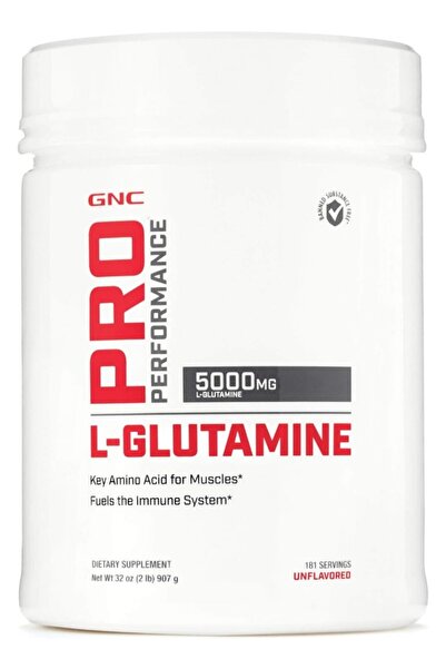 GNC مسحوق إل-جلوتامين برو بيرفورمانس 5000 - بدون نكهة
