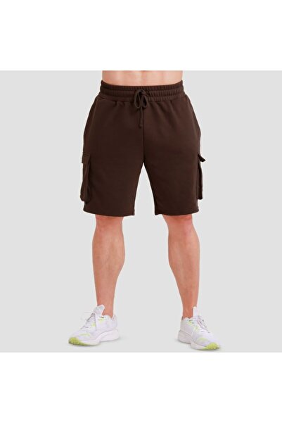 GymBeam Pantaloni scurți utilitari maro