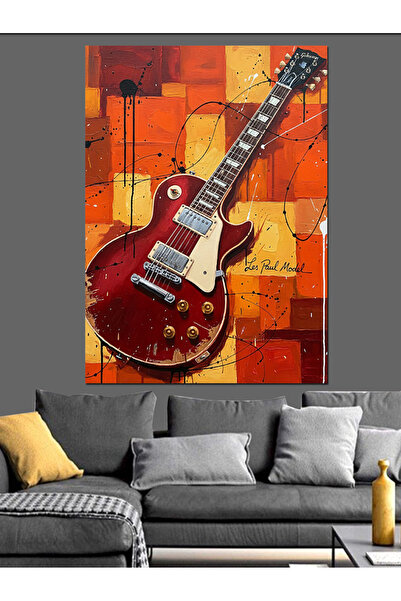 KanvasSepeti Red Electro Vopsea în ulei de înaltă calitate texturat Canvas Ca...