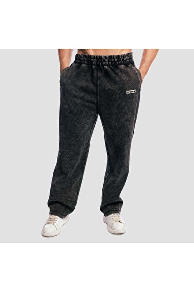 GymBeam Pantaloni de jogging Aura negri spălați