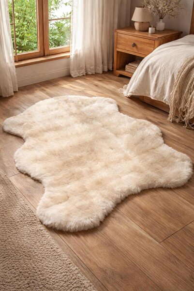 SHAL HOME Rabbit Fur Bubble Decorative Post-Washable Carpet