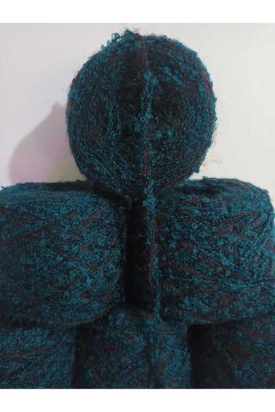 İPEK YÜN İPLİK DÜNYASI Fir de tricotat Angora (Prune) Buklet (Verde Petrol) A...