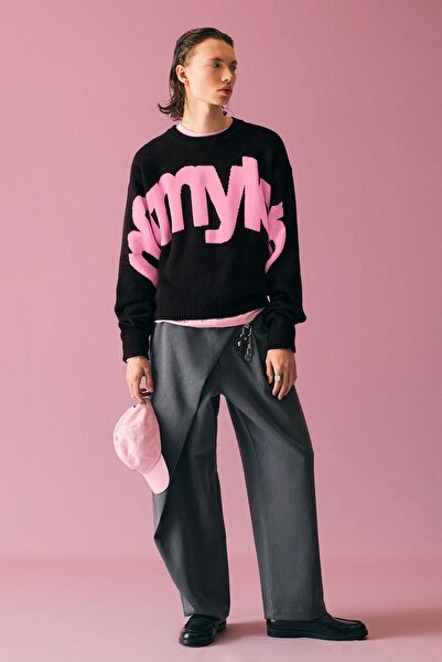 Bershka Şönil baskılı süveter