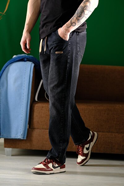 Oksit Pantaloni de jeans pentru bărbați Reax Rayn, cu talie elastică, cu șnur...