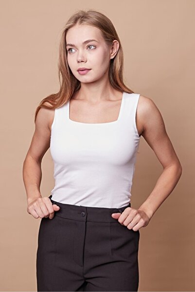 Jument Monalisa Square Neck Sleeveless Body 6081 White