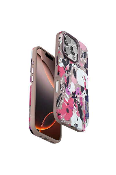 eco port iPhone 16 Pro Flower Series Magsafe Cover - Pink