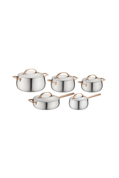Berghoff Home Belly 10-Piece Cookware Set Warm Pink