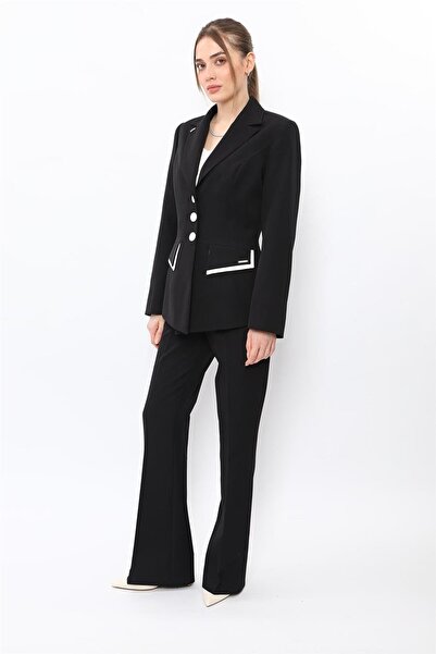ÖNDER ÖZSOY Garnili Men's Collared Jacket & Pocketed Spanish-Cut Trousers Wom...