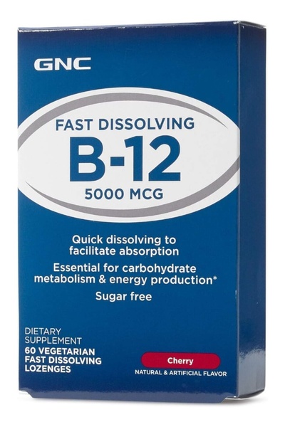 GNC Fast Dissolving B-12 5000 Mcg-Cherry