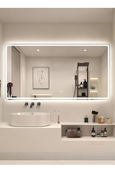 Taimi مرآة حمام مع أضواء جانبية تعمل باللمس، 3 ألوان للحمام وغرفة النوم 130 ×...