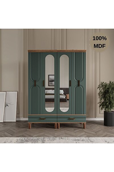 comiet Zen 4 kapak ayaklı tasarım country MDF gardırop