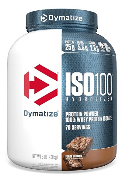 Dymatize ISO 100 0 Carb Whey Fudge Brownie, 5 lb