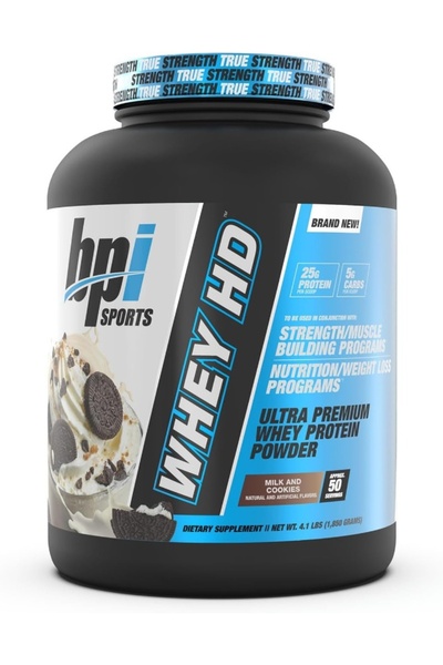 BPI SPORTS Whey Hd Ultra Premium Protein Powder, Milk And Cookies, 4.1 Pound