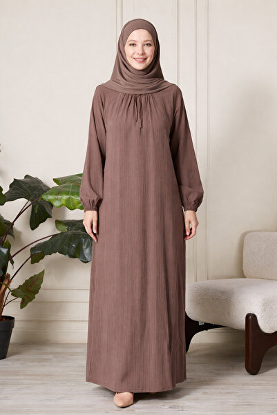 Ferace Women's Plus Size Square Neck Dress Seersucker Fabric