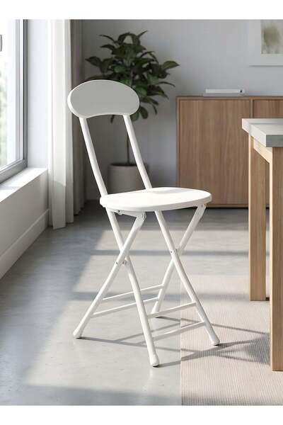 M SMART Folding Chair with Metal Frame and Backrest, Modern Design Picnics, F...