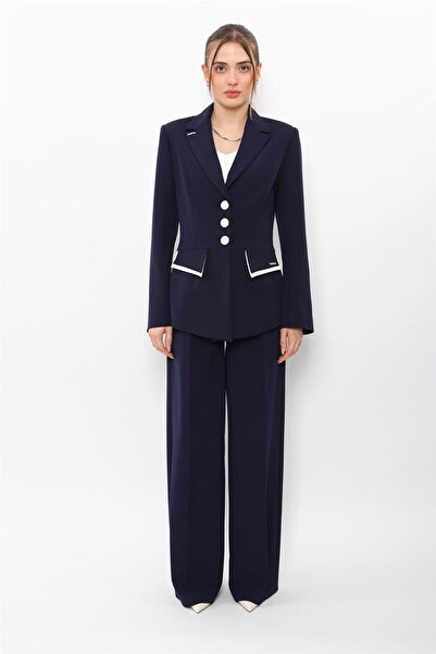 ÖNDER ÖZSOY Garnili Men's Collared Jacket & Classic Palazzo Women's Trousers ...