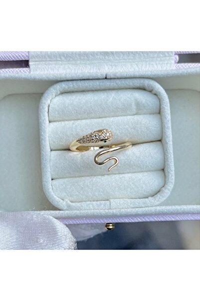 shop AYARLANABİLİR YILAN FİGÜRLÜ GOLD YÜZÜK