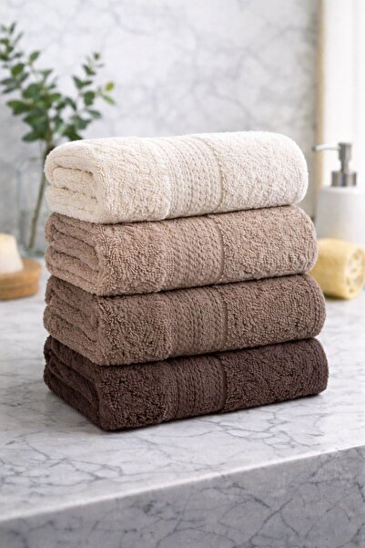 TABEA HOME Kai̇ 4-Piece Towel Set Cotton Extra Soft