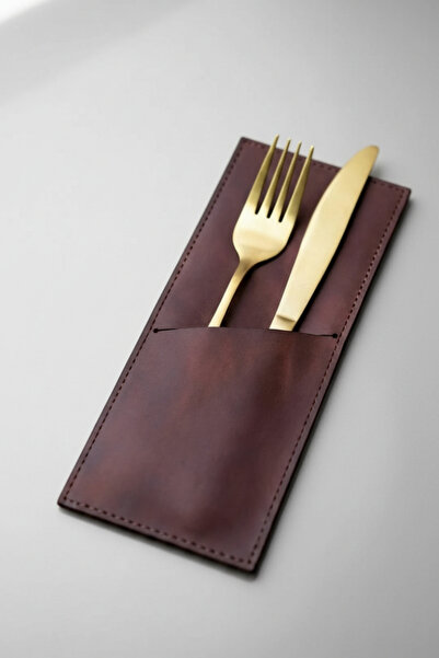 luvo Suport modern pentru linguri, din piele naturală, cu cusături italieneșt...