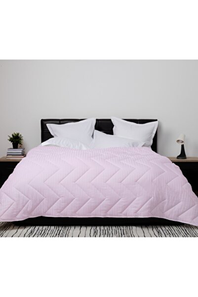 Pucioasa Winter wool quilt with cotton face (damask) 160x210cm, Sulphur, Pink