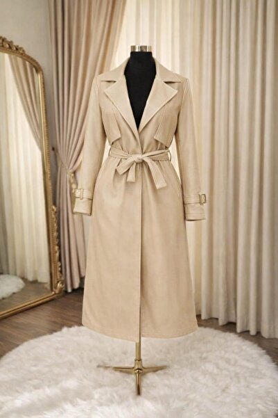 CHEVALIER FASHION Women’s Elegant Trench Coat – Italian Made Long Belted Coat...