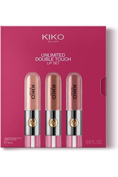 Kiko Set of 3 lipsticks, Milano, Unlimited Double Touch Lip Set, 01, 3 x 6 ml