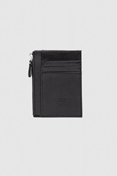 LEWİS POLO محفظة رجالية سوداء عملية من الجلد الطبيعي مقاومة للماء مع العديد م...