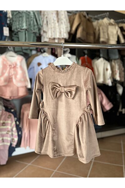 Edora Collection KADİFE FİYONKLU BEBEK ELBİSESİ