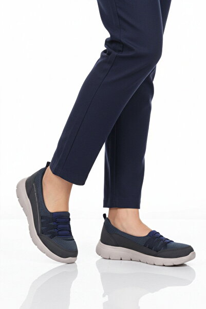 WALKWAY Navy Blue Mesh Lightweight Flexible Women's Daily Walking and Sports ...