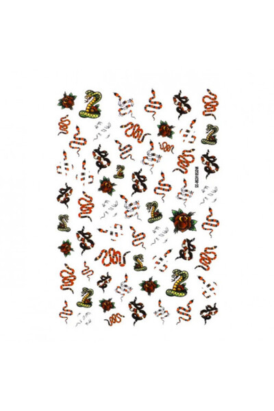 Pink Nails NAIL ART Stickers Snake Design