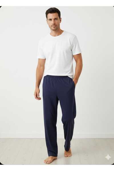 KAPİTEX Pantaloni de pijama pentru bărbați, 100% bumbac, cu buzunare 5891
