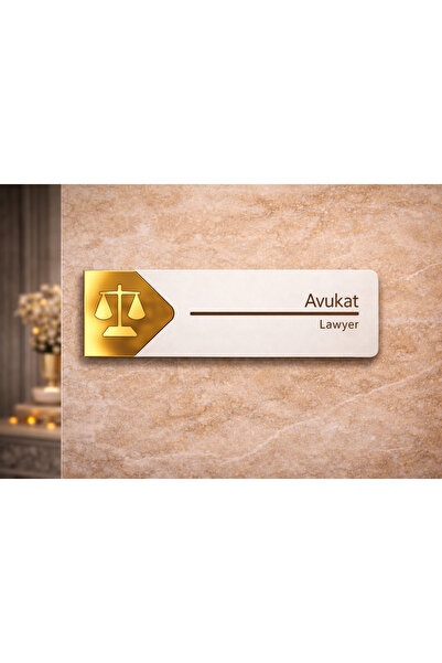 hibiscus Avukat Oda Kapı İsimliği Yönlendirme Tabelası Levhası Kişiselleştiri...