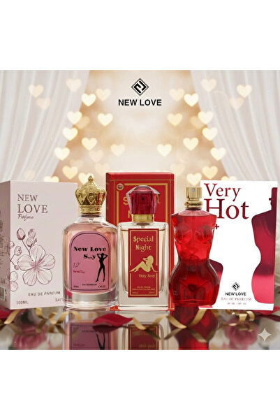New Love مجموعة 3 عطور رومانسية للنساء فرمونية من 100 مل