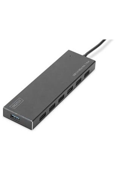 Digitus 7-port USB 3.0 SuperSpeed Hub, Power Supply, HQ aluminum