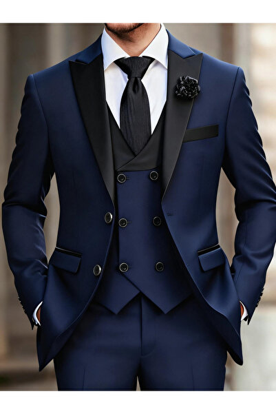Take Two By Styli 3-Piece Suit Tailored Blazer, Waistcoat and Trousers Set