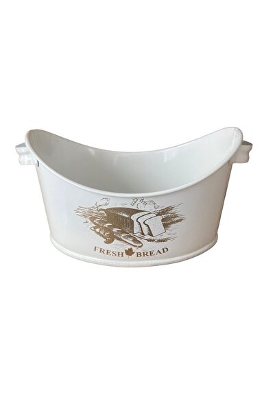 LeylArt Bread Presentation Container Gold White Bread Bowl Boat Bread Bowl