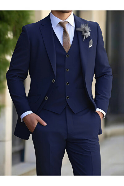 Take Two By Styli 3-Piece Suit Tailored Blazer, Waistcoat and Trousers Set