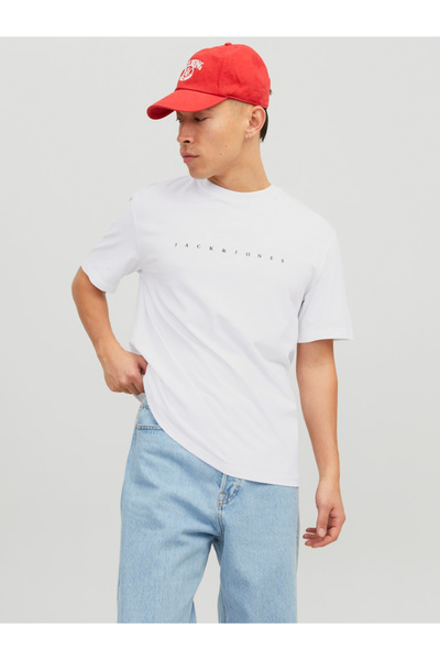 Jack & Jones Logo Print Relaxed Fit T-Shirt